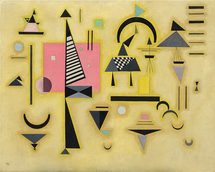 Decisive Pink 1932 Wassily Kandinsky Abstract Oil Painting